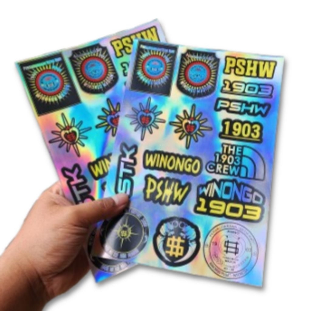 

STICKER PSHW 1903 HOLOGRAM dan GLOSY // TAHAN AIR