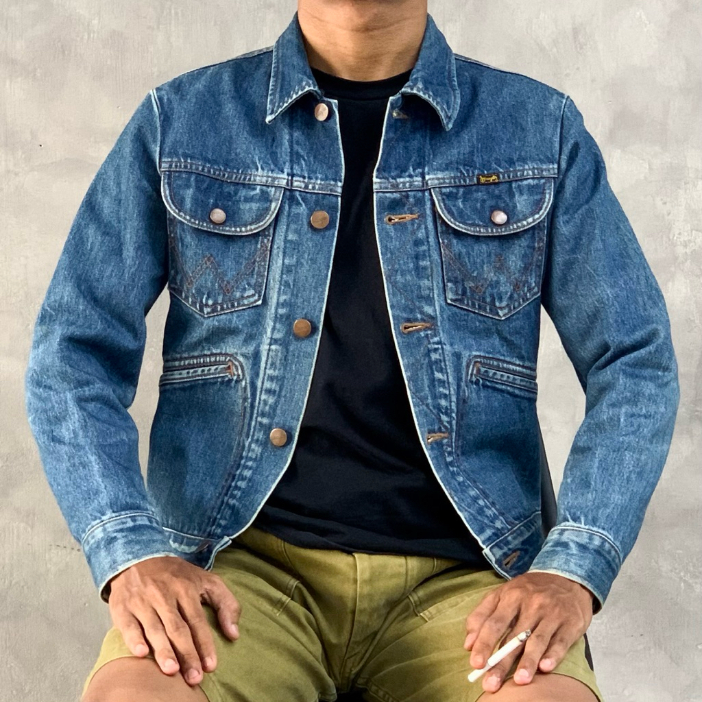 Vtg Wrangler Trucker Denim Jacket Type ll Blue🇯🇵