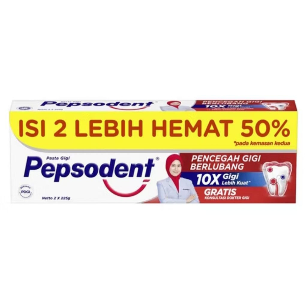 Pepsodent 225gr isi 2