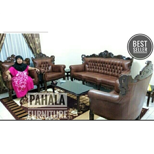 Kursi Tamu Jati Romawi Rintik Free Ongkir Jabodetabek Pahala Furniture