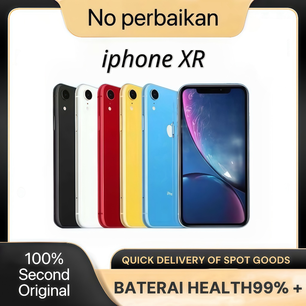 iPhoneXR 64GB 128GB 256GB iPhone xr  seken mulus iPXR  FULLSET  SECOND ORIGINAL GOOD CONDITIONS