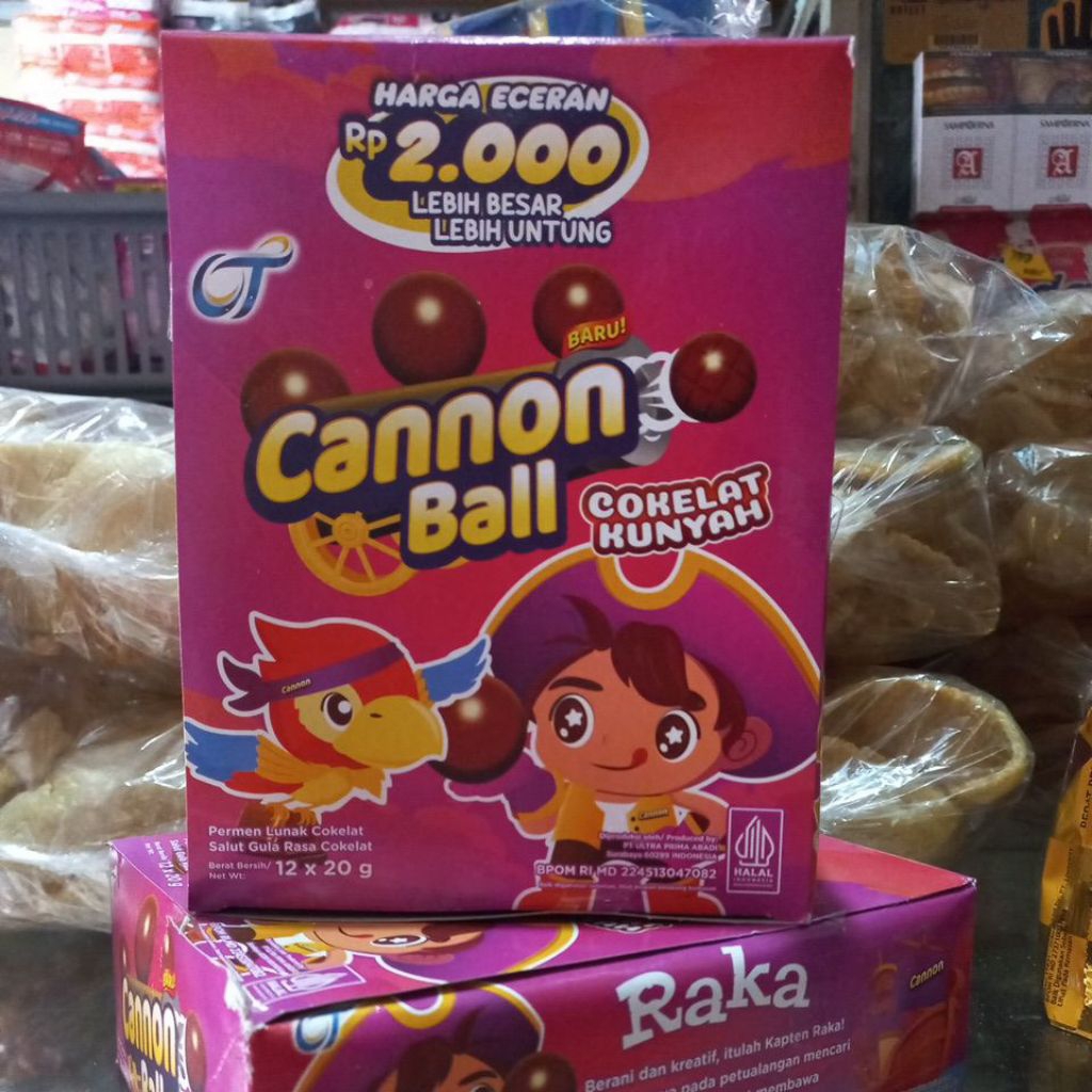 

CANNON BALL COKELAT BESAR ISI 12X20GR
