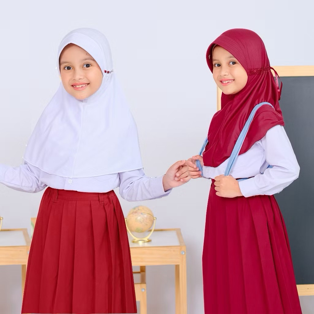 JILBAB KERUDUNG SEKOLAH/HIJAB ANAK SEKOLAH/KERUDUNG ANAK SEKOLAH/HIJAB ANAK SEKOLAH TALI/AQILLA SCAR