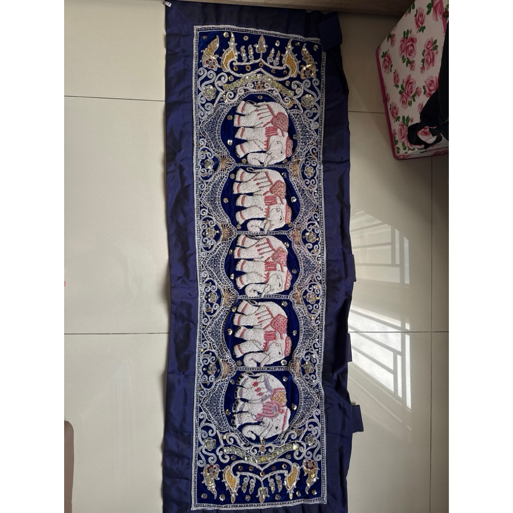 hiasan dinding Gajah thailand payet