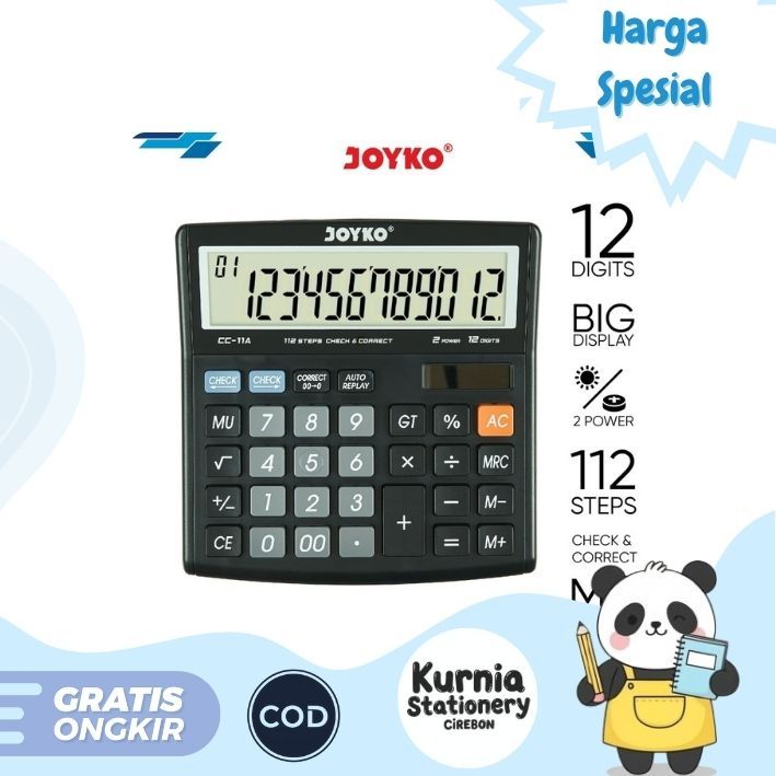 

Joyko Calculator Kalkulator CC-11A 12 Digits