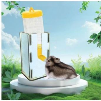 DISPENSER KAYU - Tempat Botol Minum Hamster Tempat Minum Hamster Penyangga Botol Hamster Cantolan Bo