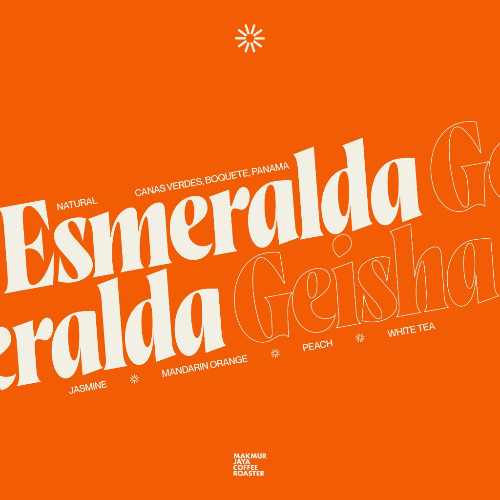 

Makmur Jaya Coffee - Esmeralda Geisha Exotic Beans 100 gram | Biji Kopi Natural Processing - Tasting Notes of Jasmine, Mandarin Orange, Peach, White Tea