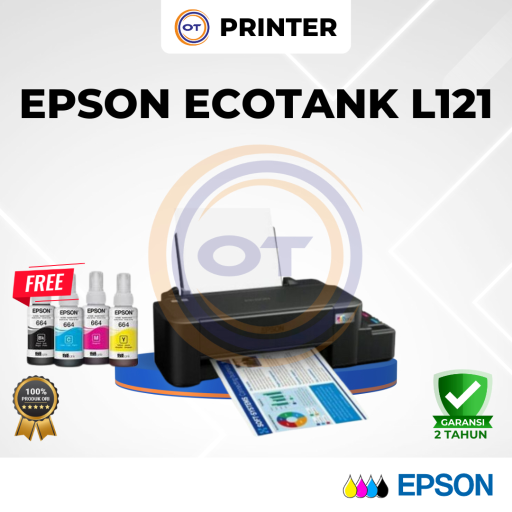 Printer Epson EcoTank L121 Garansi Resmi Termurah Gratis Tinta L 121 L-121
