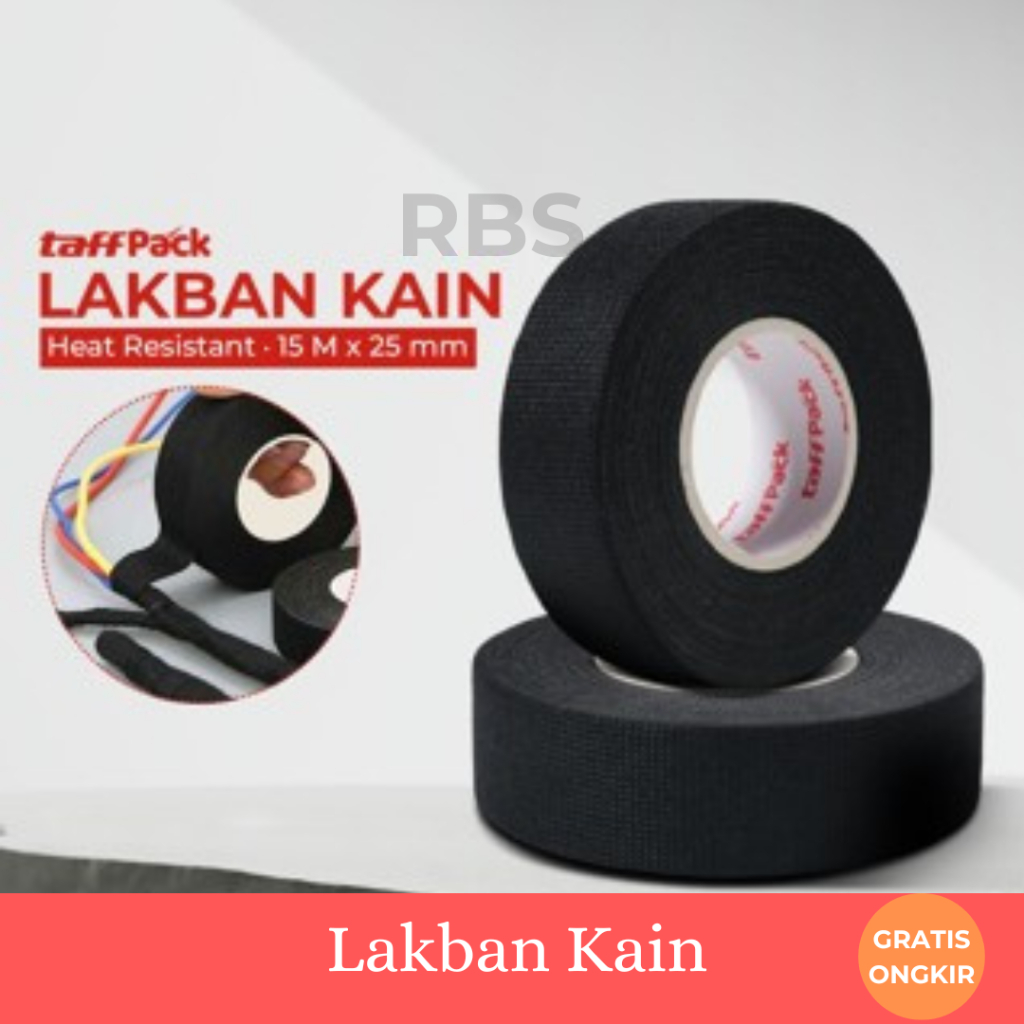 

Redbowstore - Lakban Kain Kabel Listrik Hitam Perekat Kabel Listrik Wire Tahan Panas