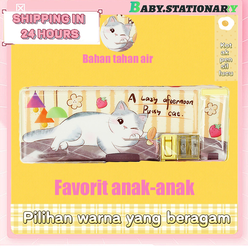 

Kotak Alat Tulis Multifungsi - Tempat Pensil 3 in 1 dengan Partisi Anti Berantakan