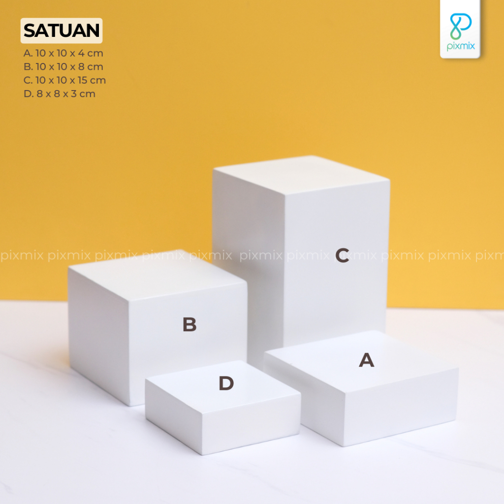 Kubus Geometris / Properti Foto Produk - Pixmix Gio
