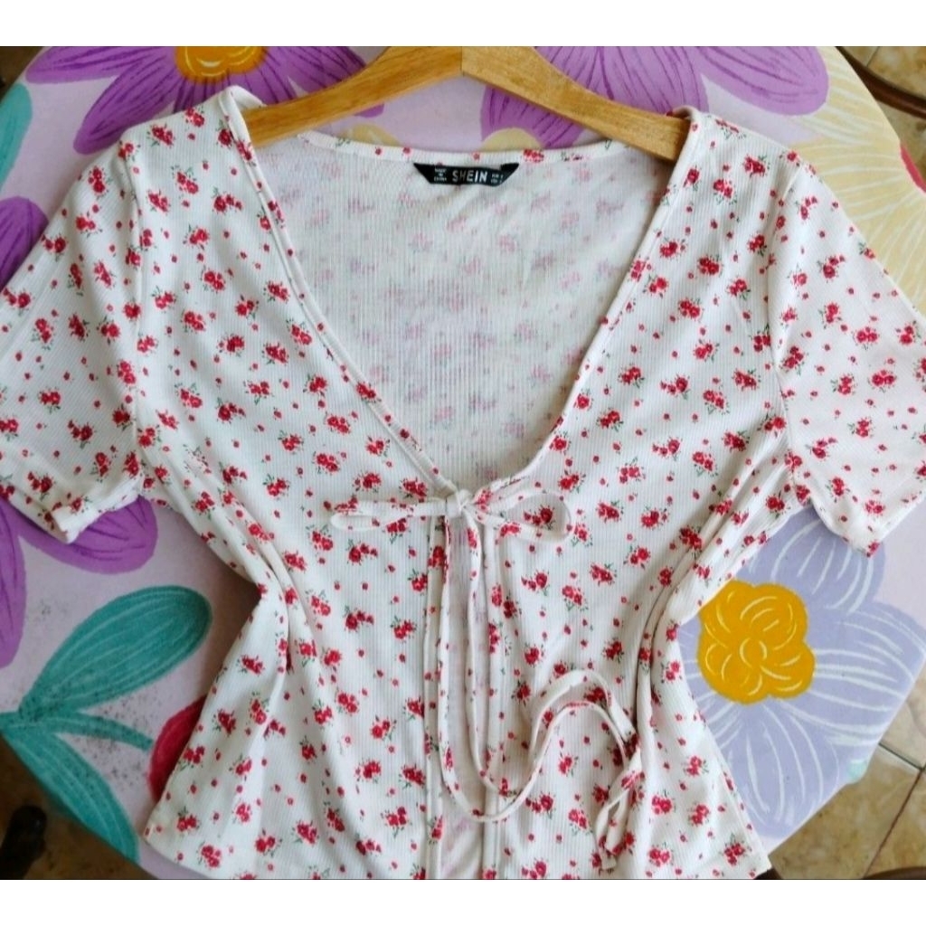 shein flower cardigan