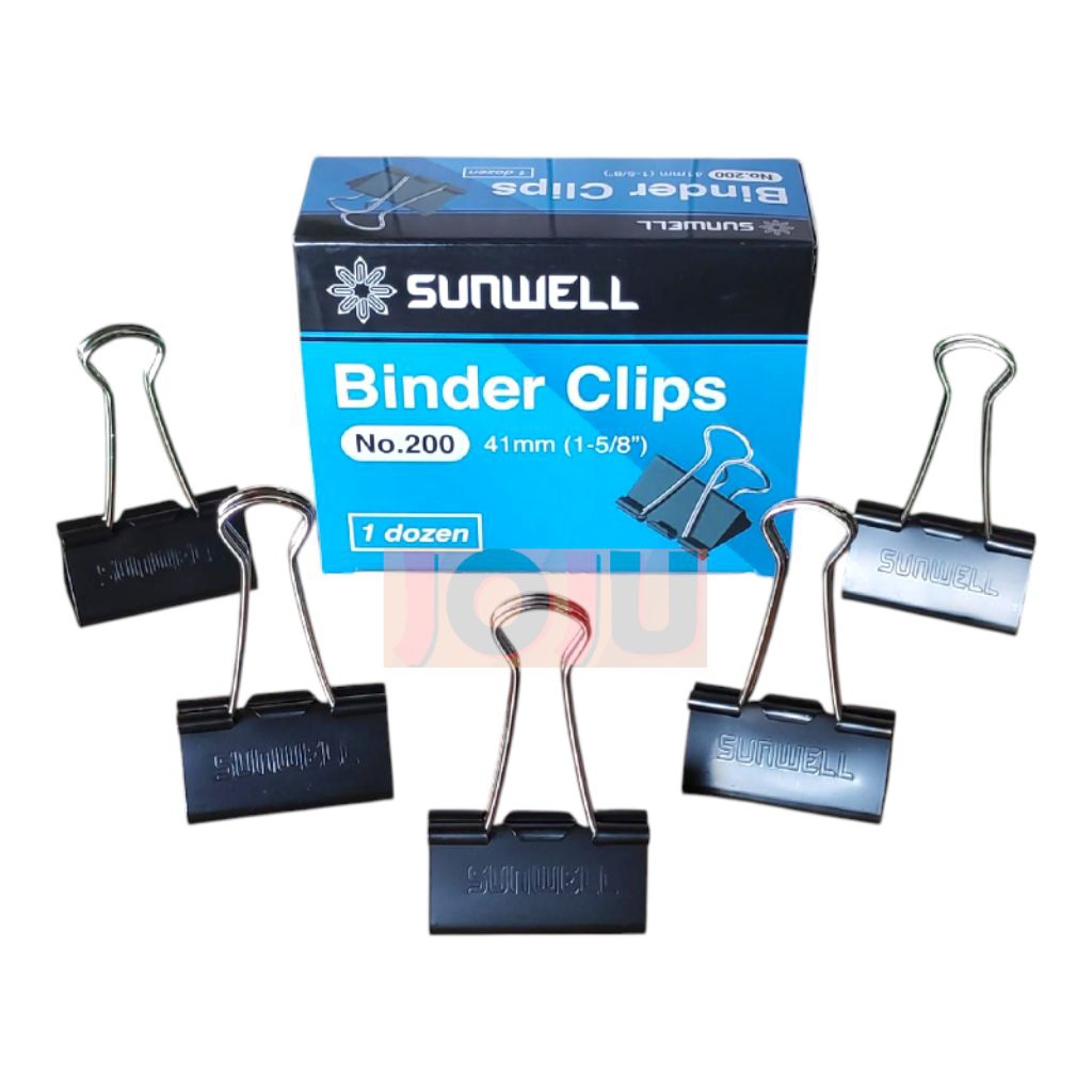 

Binder Clip No 200 Merk Sunwell (Lusin)