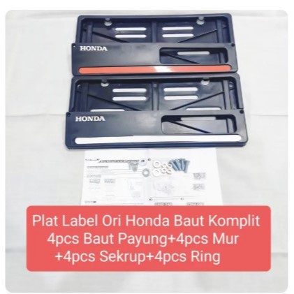 Dudukan Tatakan Rumah Cover Plat Nomor Motor List Label Ori Honda Universal beat vario mio jupiter n