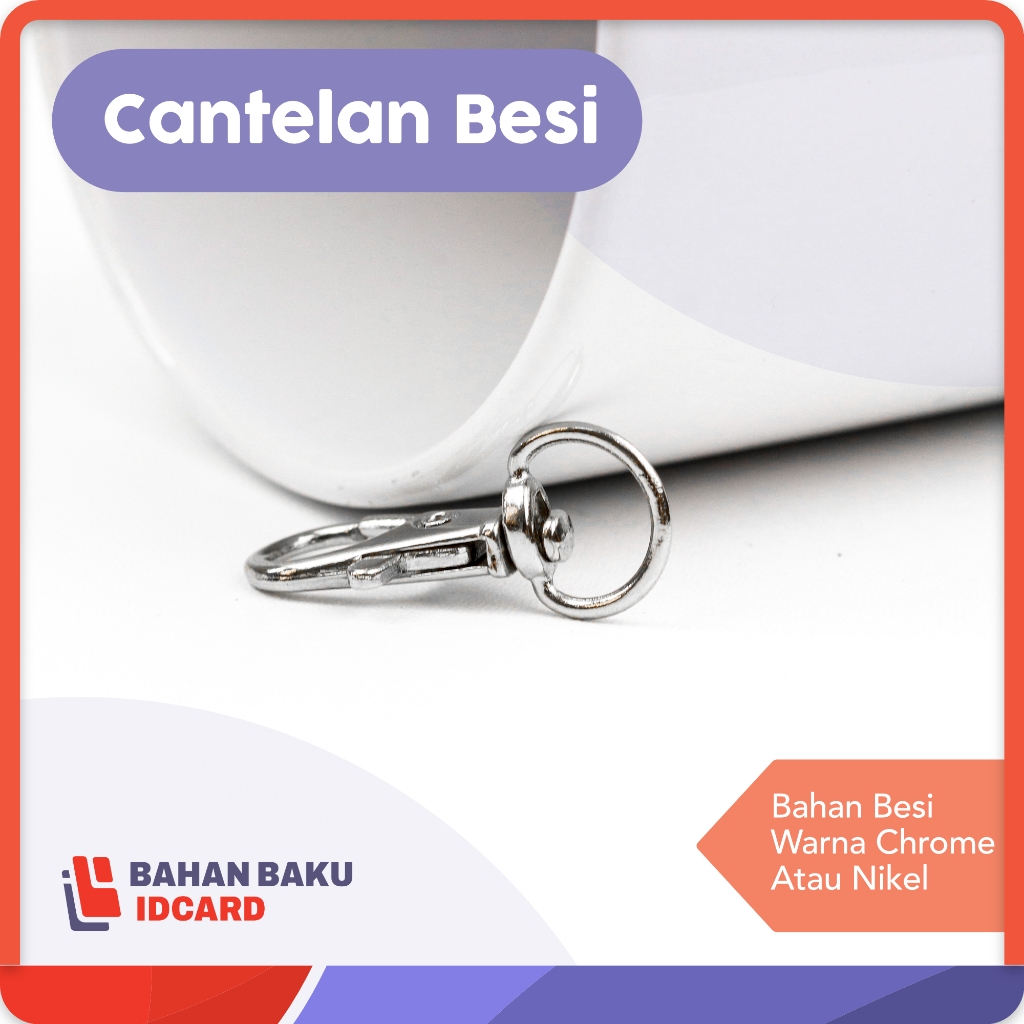 

KEW KEW Kait Besi Cantelan Gantungan Pengait Pita Lanyard ID Name Card ukuran 1cm