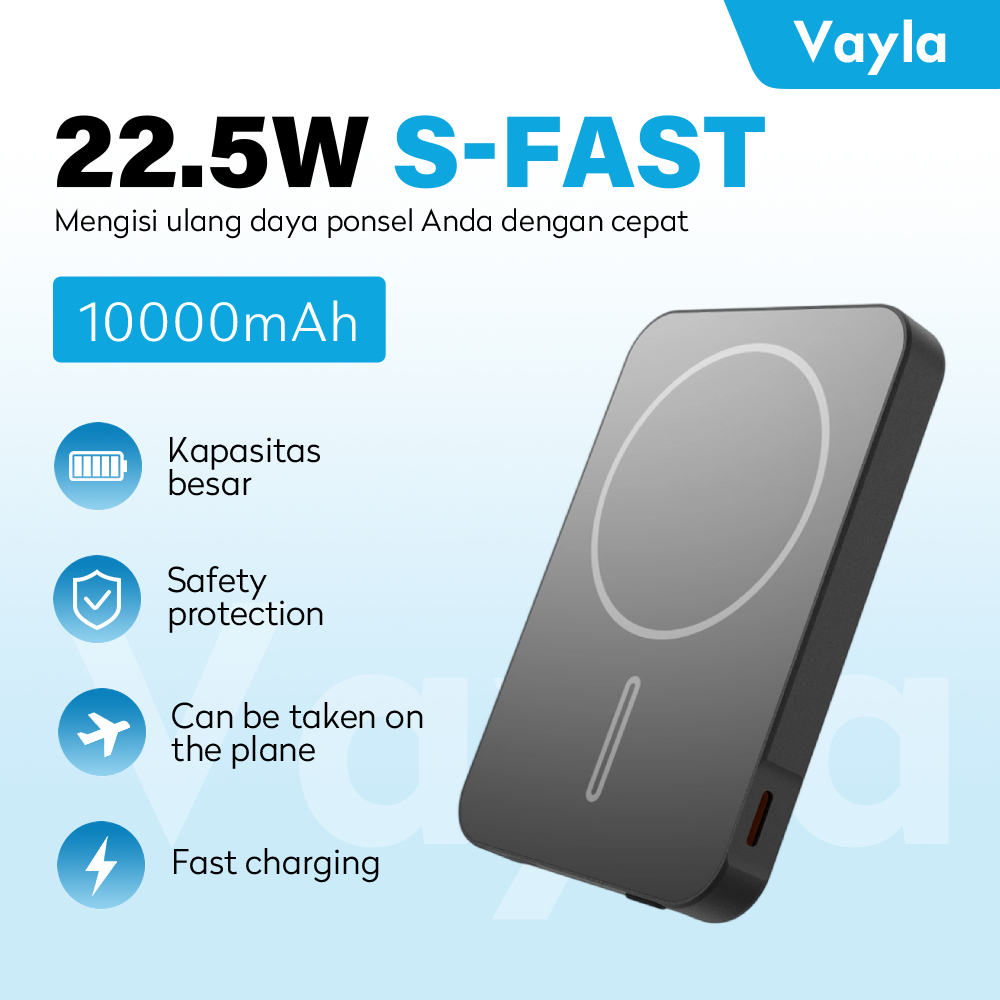 10000mAh Magnetic Powerbank Wireless PD22.5W Fast Charging Powerbank Magsafe Original For iPhone and