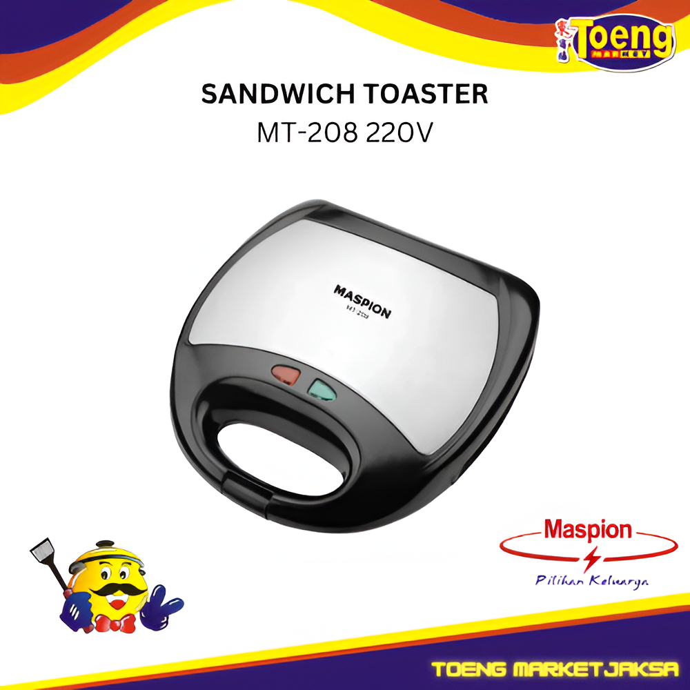 Maspion Pemanggang Roti Electric Sandwich Toaster MT-208 / Pemanggang Roti Maspion