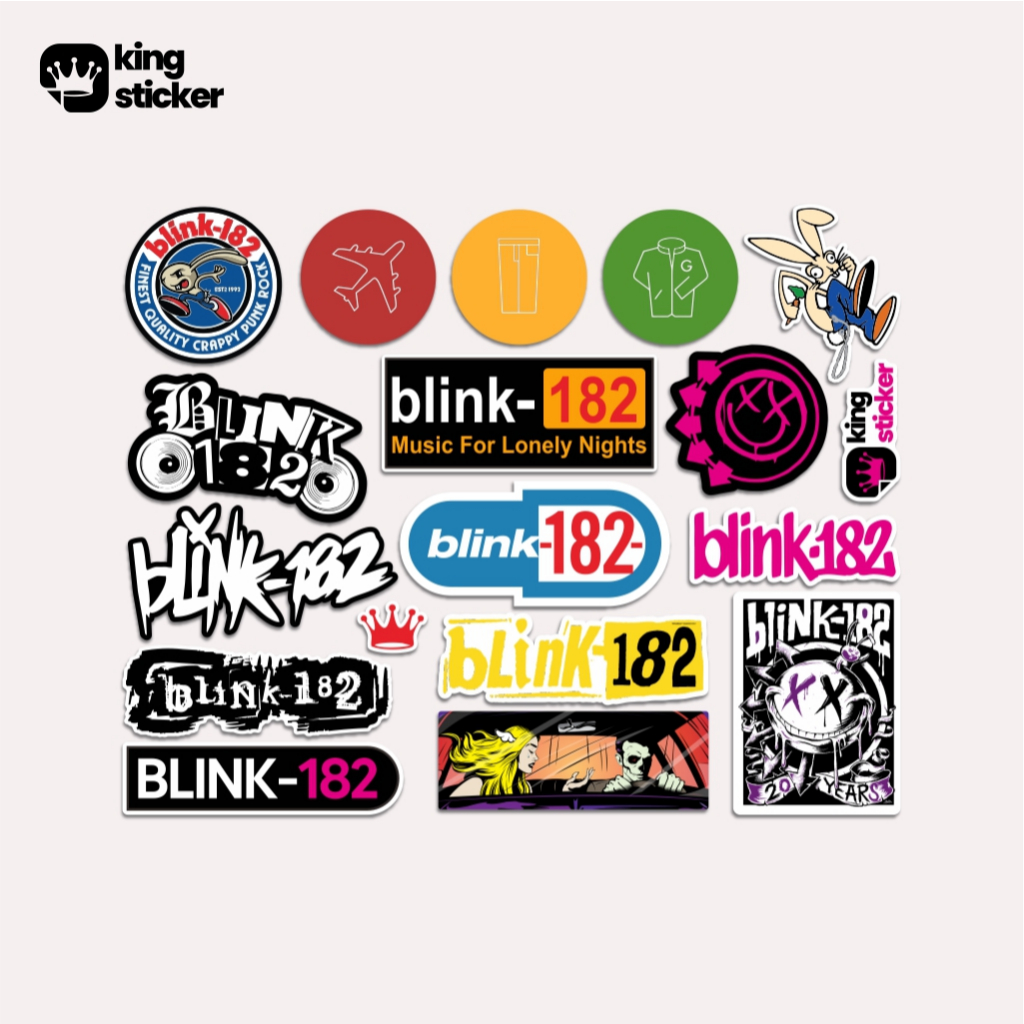 

STICKER PACK BLINK 182 (16pcs) LAMINASI GLOSY DIECUTT