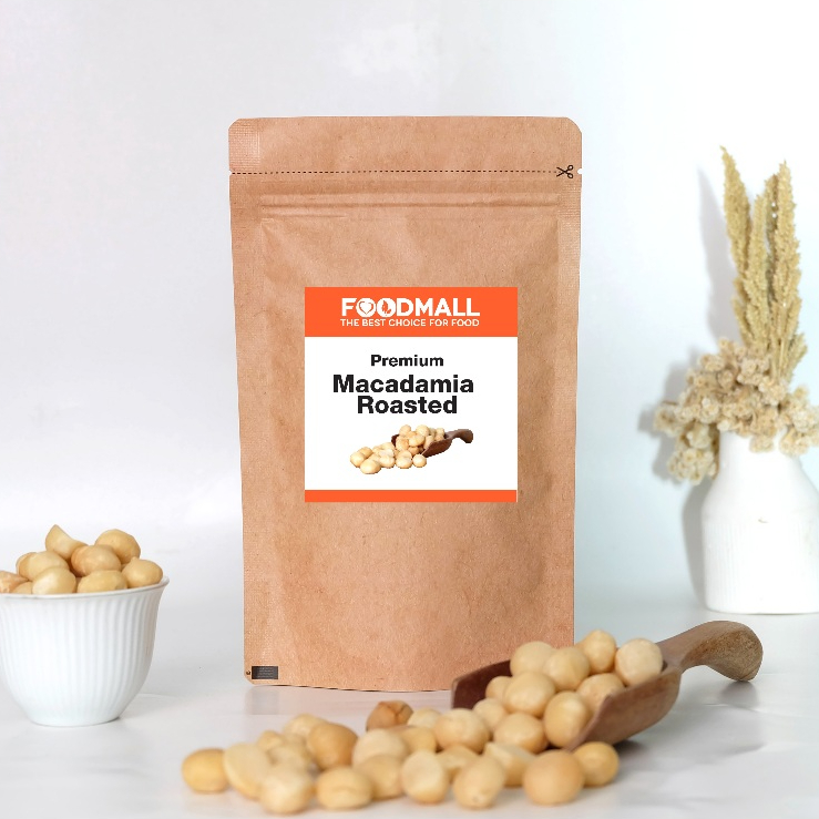 

Kacang Macadamia Roasted / Panggang Utuh Premium 100g - Freshly Roasted Daily!