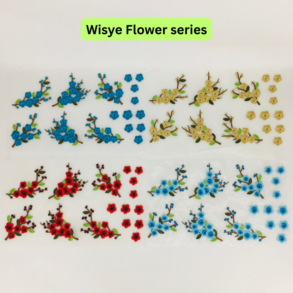 Bordir jahit Bordir Patch Bunga Motif Wisye Flower Set