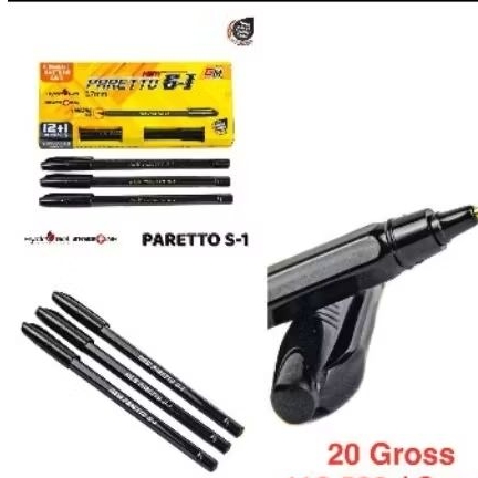 

pulpen/pen murah paretto new s1 ujung lancing 0.7mm 1pak13pcs