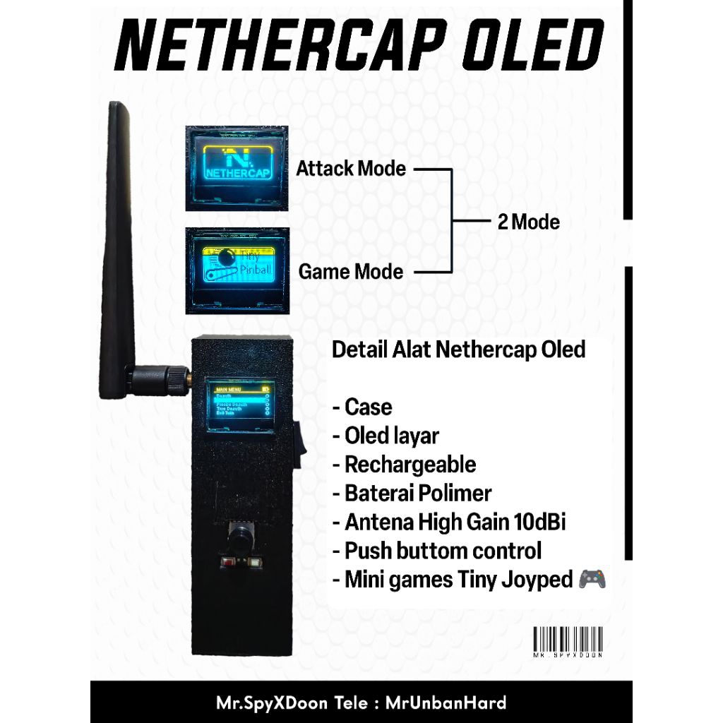 Nethercap Oled Versi Terbaru Saat Ini V3.8.3 Full Version Permanen | Attack Wifi Deauth Attack, Evil