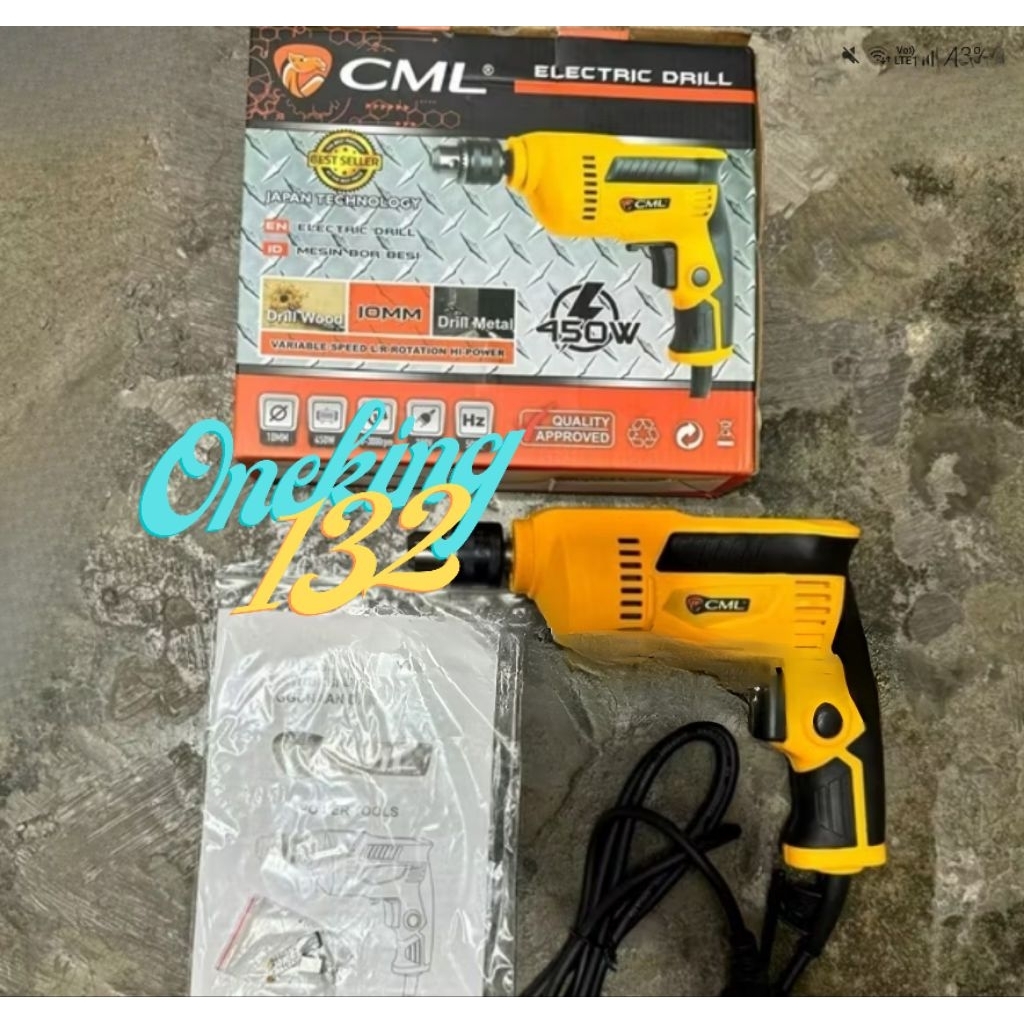 MESIN BOR LISTRIK BOLAK BALIK 10MM 450 WATT - MESIN BOR BETON BESI CAMEL GARANSI 6 BULAN