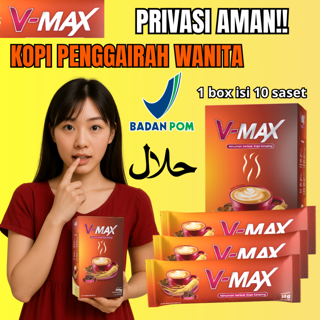 

VMAX KOPI PENGGAIRAH WANITA ORIGINAL BPOM PENAMBAH RANGSANGAN KUAT WANITA BPOM