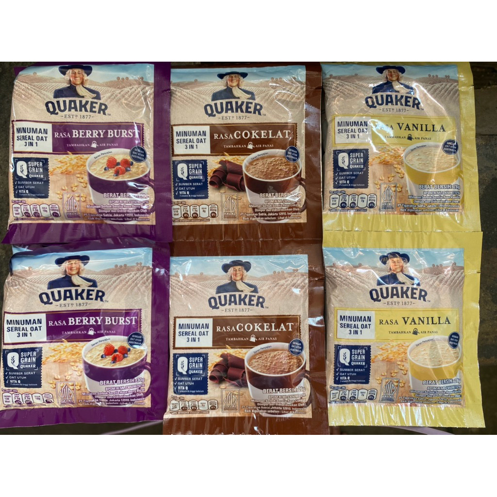 

Quaker Oat 3in1 Minuman Instan Sereal Oat 28gr Sachet 10pcs