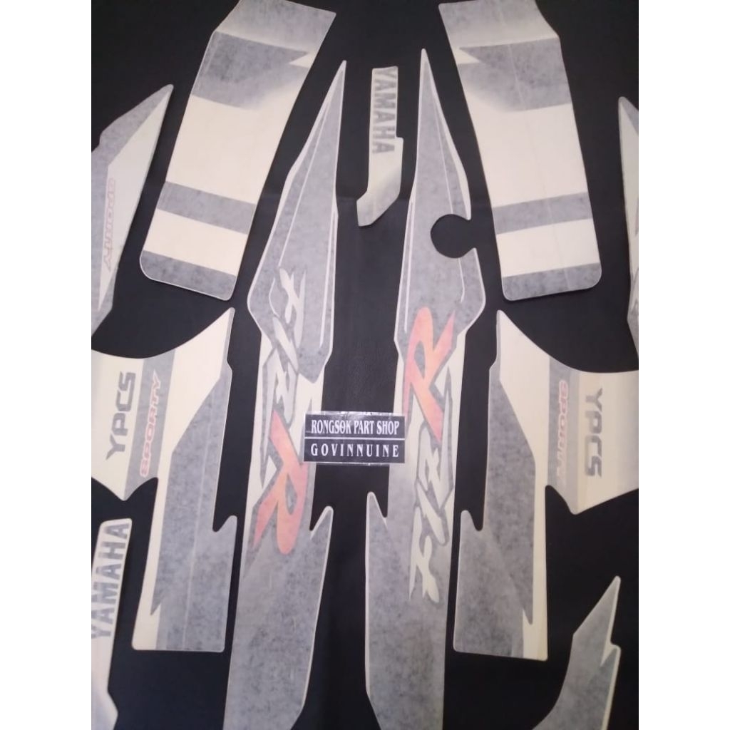 striping stiker sticker lis fizr f1zr 2001 hitam putih original ori nos