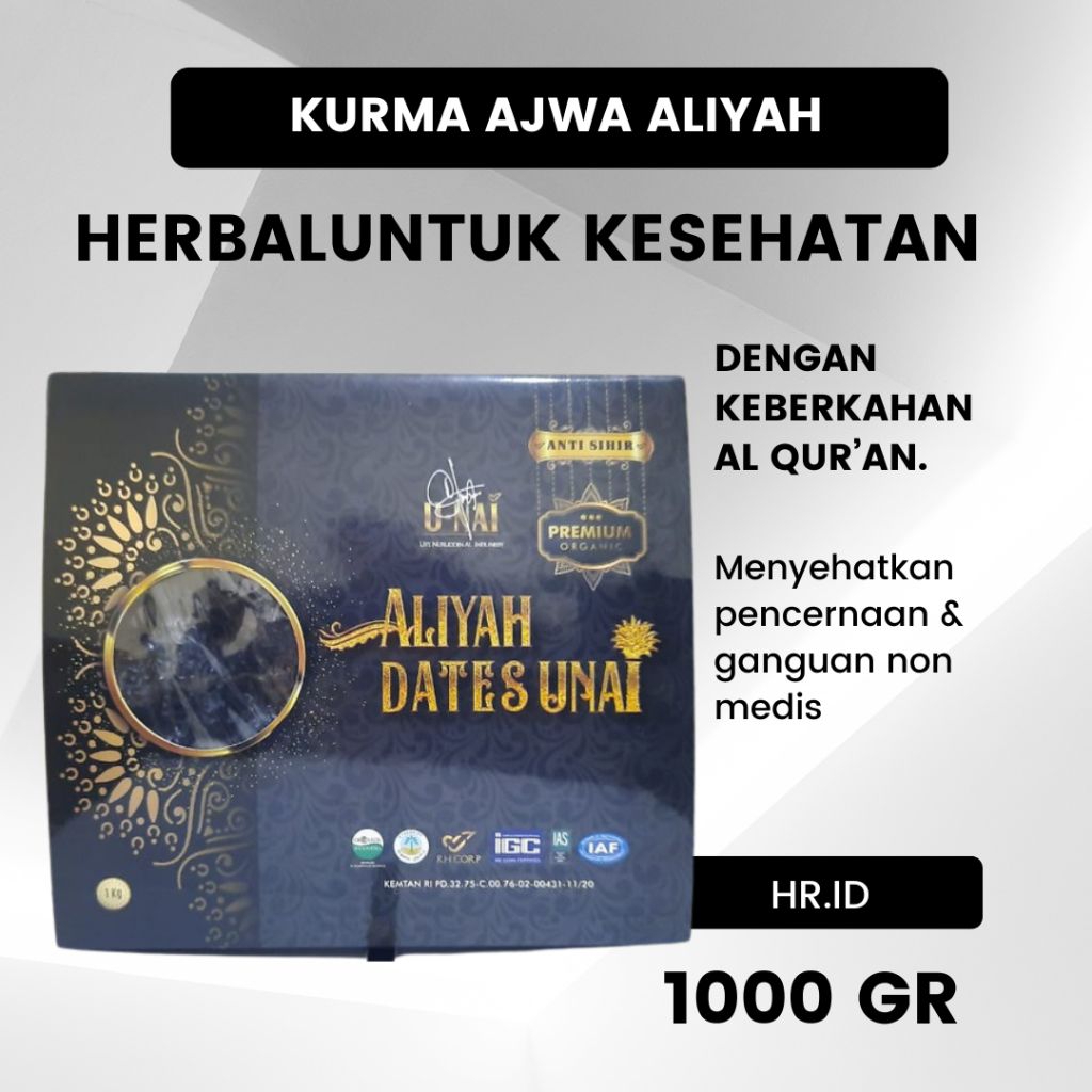 

KURMA AJWA ALIYAH 1 KG ORIGINAL REHAB HATI