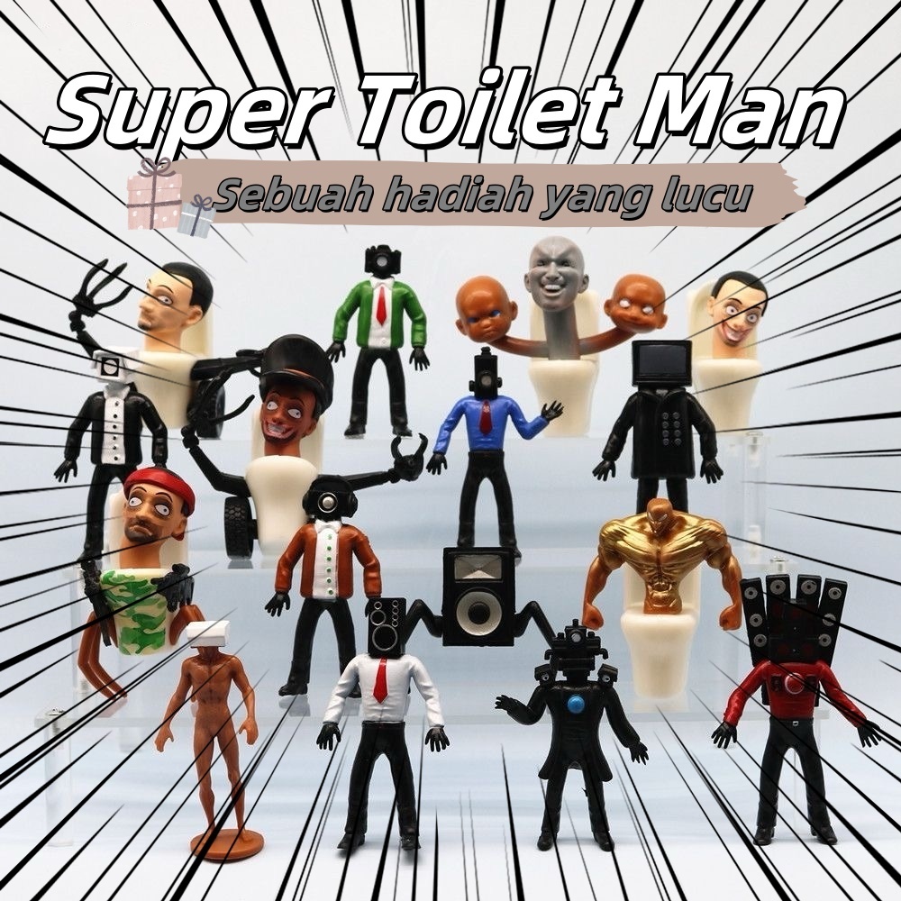 Tangan pria toilet mainan kantor mainan kepala pria toilet display model permainan ornamen mainan an