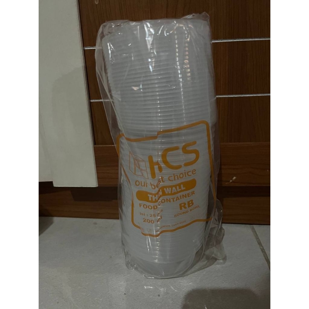 Thinwall Bundar 200ml merek KCS