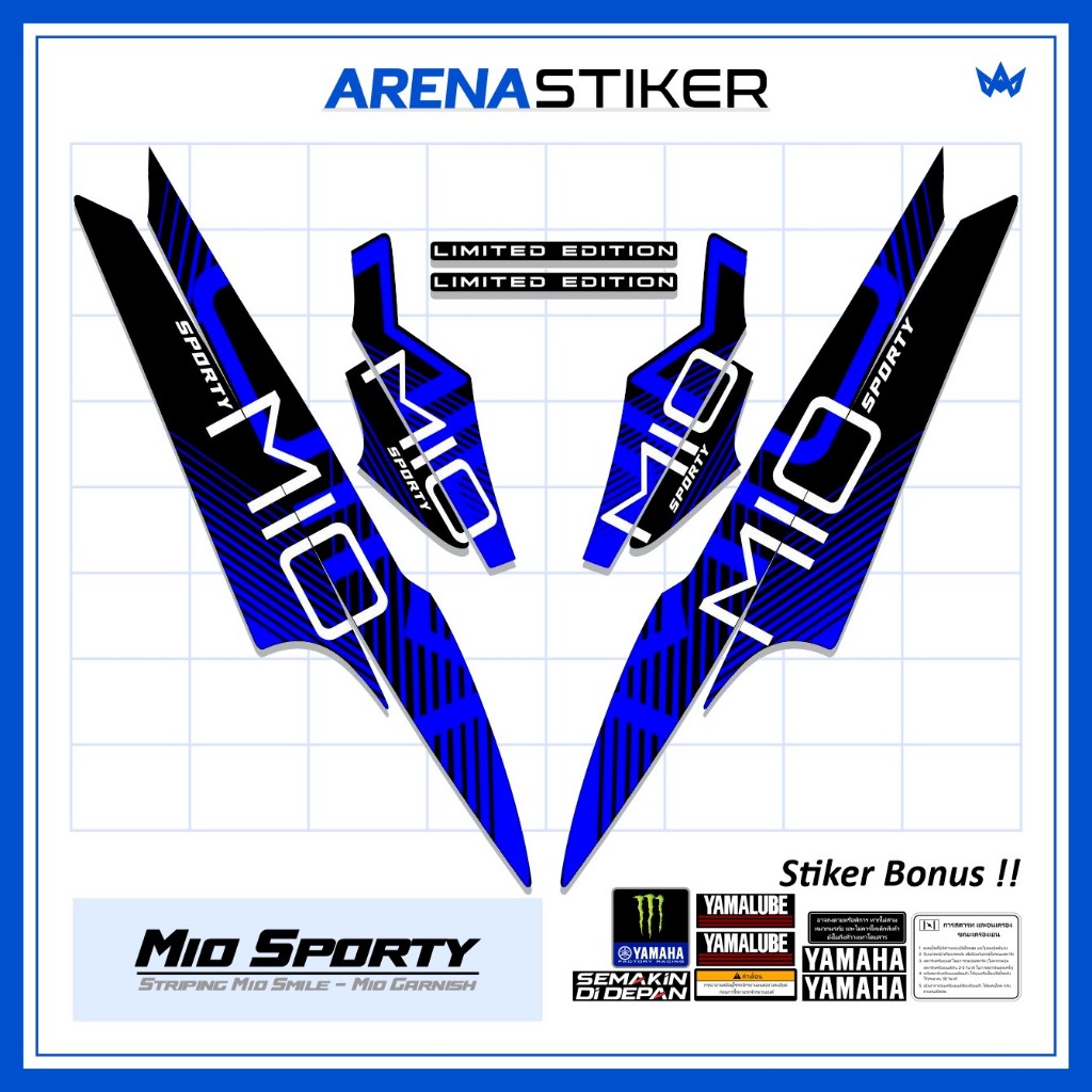 Motif MS101c Stiker Motor Mio Sporty Smile Urban Sticker Striping Setriping Setiker Settriping Skotl