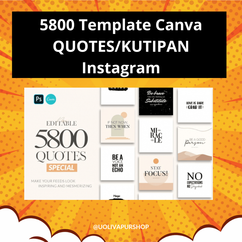 5800 Template Canva QUOTES/KUTIPAN Instagram