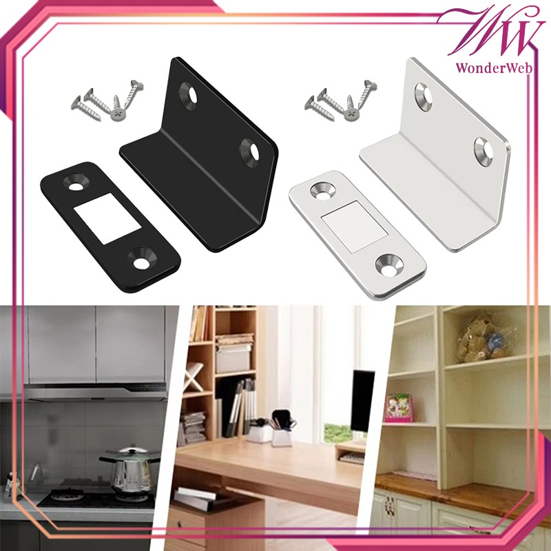 Magnet Pintu Lemari Penahan Door Closer Magnet L Kunci Magnet Lemari  Geser Siku Catches L Magnet Le