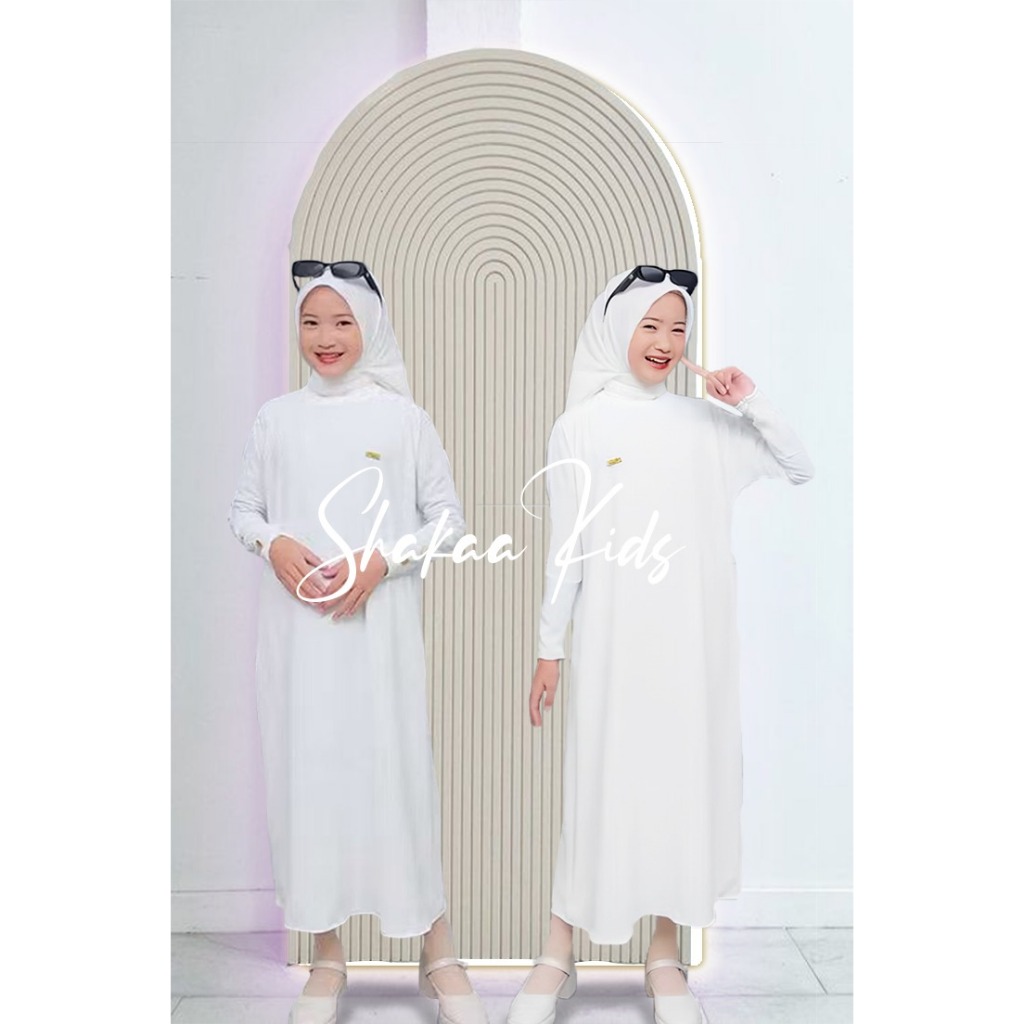 Gamis Abaya  Anak Perempuan muslimah  Remaja Batwing Polos Premium Elegant Termurah 2025