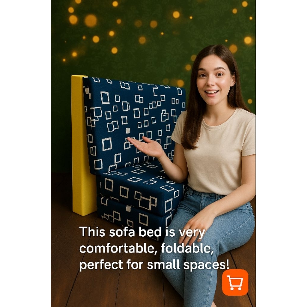 Kasur Lipat Sofa Bed Busa Tebal 10 cm Folding Mattress