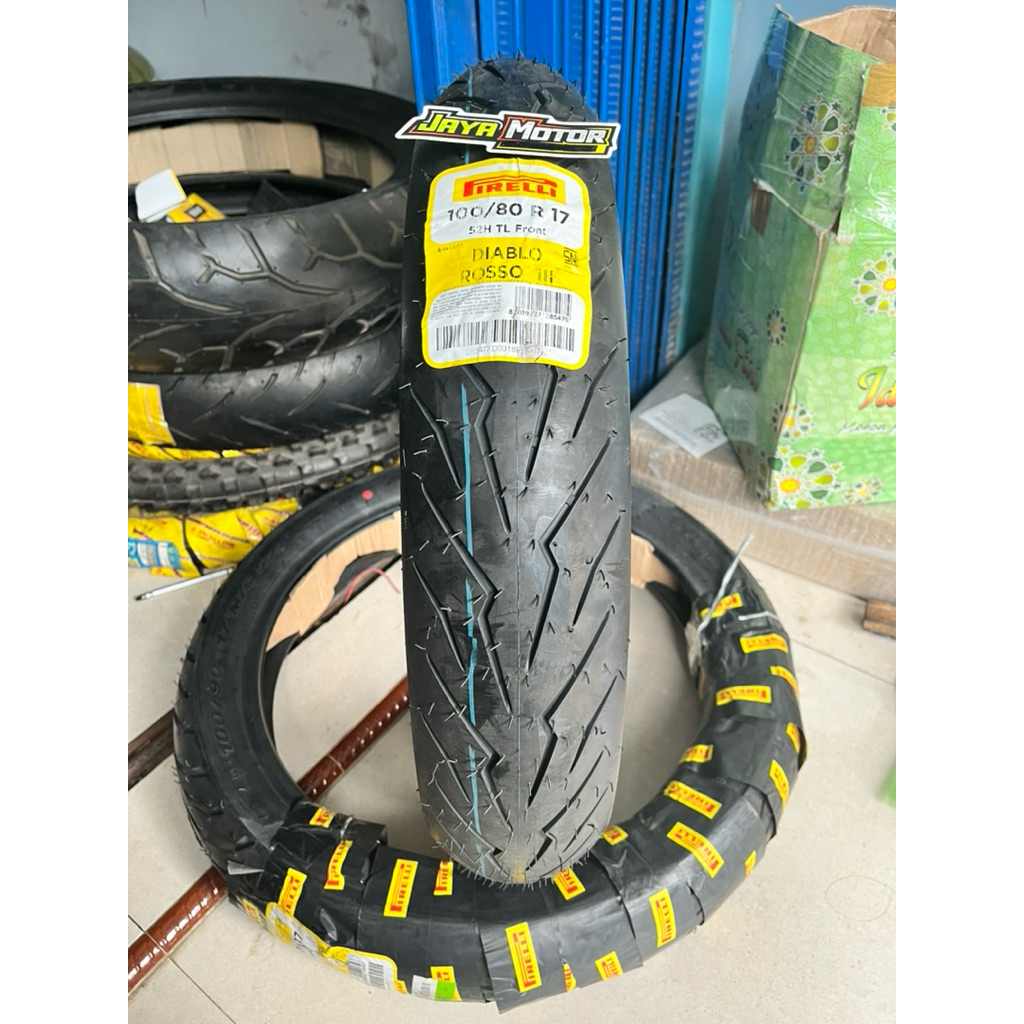 PIRELLI PROMO BAN LUAR PIRELLI DIABLO ROSSO III 100/80-17 TUBELESS 100 80 RING 17