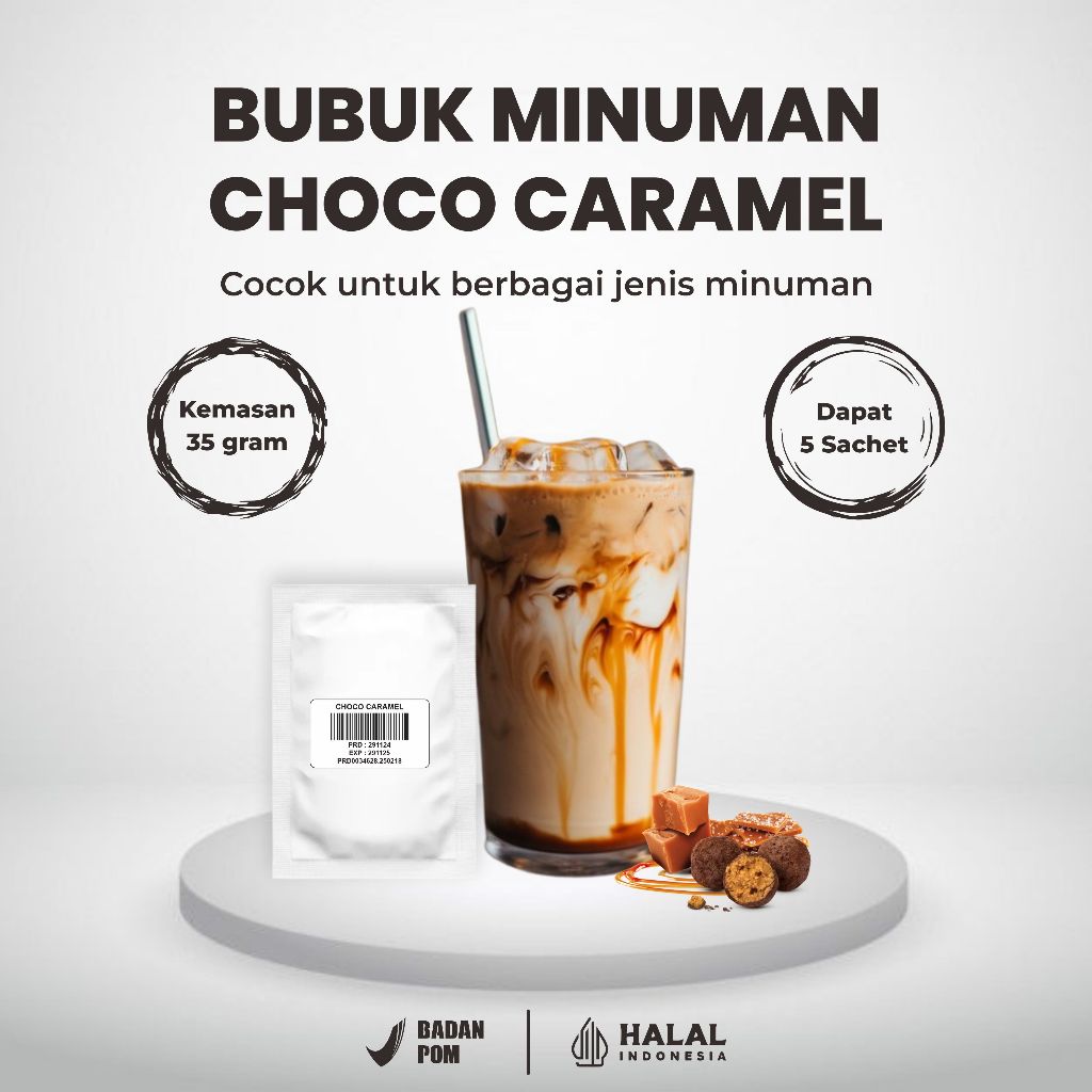 

Bubuk Minuman Rasa Coklat Choco Caramel 700 Gram-Bubuk Minuman Rasa Cokelat Halal BPOM