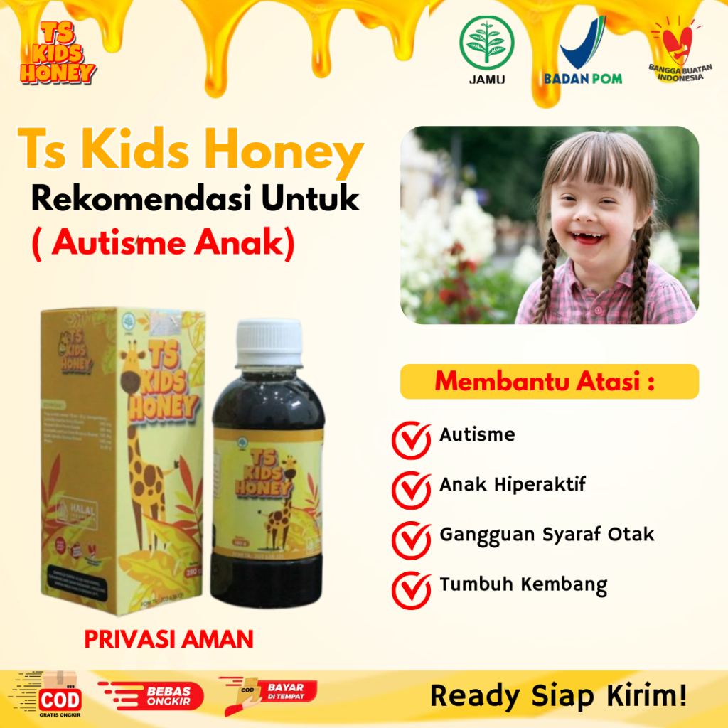 Obat Anak Hiperaktif - Obat Anak Autisme Autis, Daya ingat menurun dll - Madu Anak Ts Kids Honey