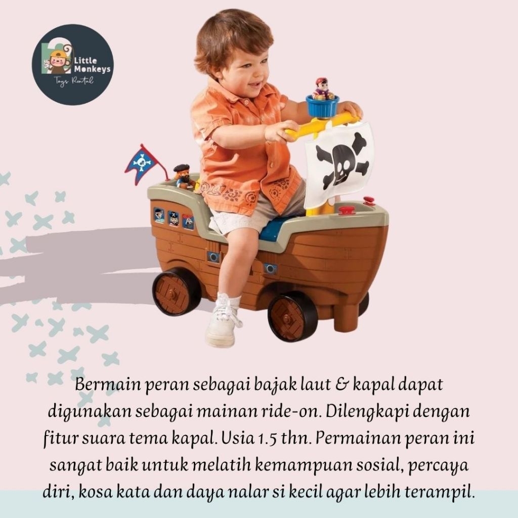 [SEWA] Little Tikes 2in1 Scoot Pirate ship