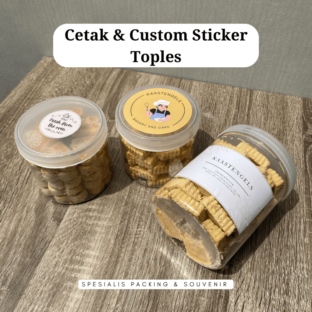 

Cetak Custom Stiker Toples Plastik Bening 400 ml dan 600 ml | Print Label Sticker Logo