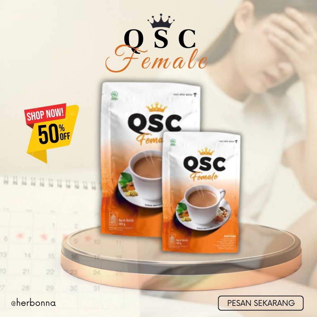 

PROMO!!!AMIRALAB QSC FEMALE ORIGINAL 100GRAM QUEEN SECRET COFFE HERBAL HALAL BPOM