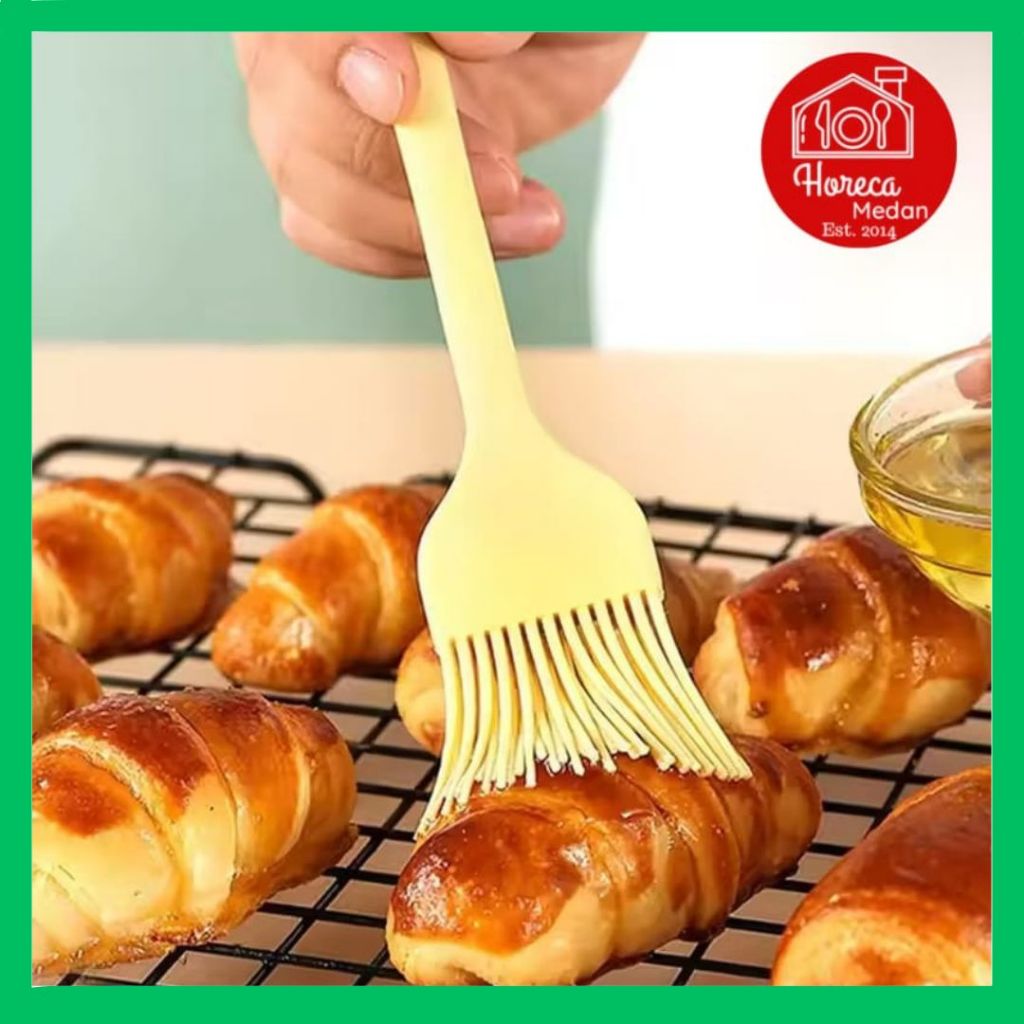 Polesan Mentega nylon kuas mentega silicone /Kuas Roti / Kuas Kue / Kuas Silikon Tahan Panas