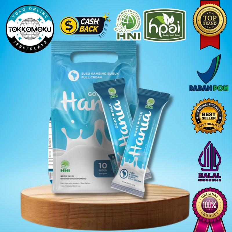 

hania susu kambing full cream dan skim - Susu Bubuk Rendah Lemak - Tinggi Protein - Tanpa Gula Tambahan - Susu Bubuk Alami 100% Murni