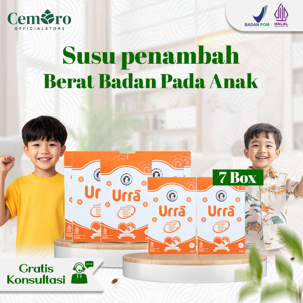 

URRA Susu Kambing Saanen Untuk Penambah Tinggi Badan anak - 7 BOX
