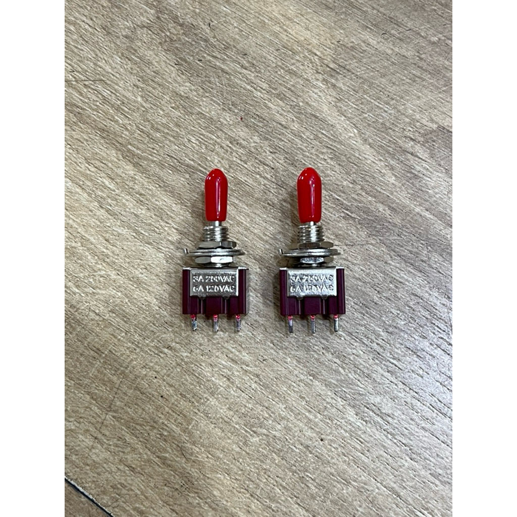 Saklar Togel 3 pin 3 kaki On Off On MTS Merah