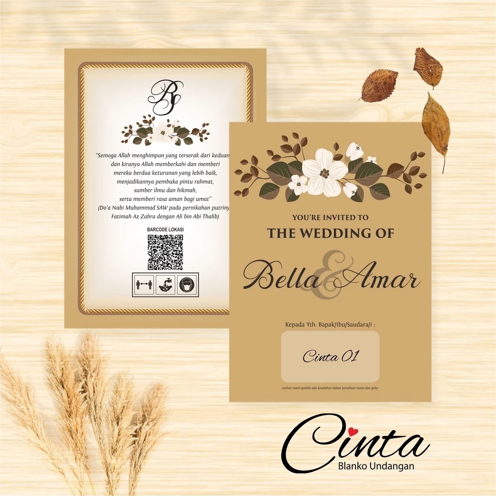 BLANGKO UNDANGAN PERNIKAHAN MURAH - BLANGKO UNDANGAN KOSONGAN CINTA 01