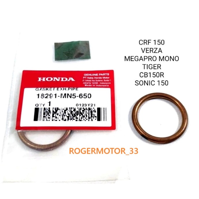PAKING GASKET EJOS KNALPOT CRF 150 VERZA MEGAPRO MONO SONIC 150 TIGER CB150R CB 150 R ORIGINAL 18291
